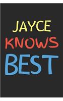 Jayce Knows Best: Lined Journal, 120 Pages, 6 x 9, Jayce Personalized Name Notebook Gift Idea, Black Matte Finish (Jayce Knows Best Journal)