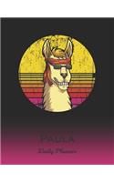 Paula: Llama Daily Planner - Custom Letter P First Name Personal 1 Year (2020 - 2021) Planning Agenda - January 20 - December 20 - Writing Notebook - Dateb