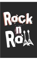 Rock 'N' Roll: Notebook A5 Size, 6x9 inches, 120 lined Pages, Rock 'N' Roll Music Guitar Metal Hard Rock Vintage Electric Guitar