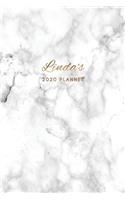 Linda's 2020 Planner: Weekly + Monthly View - Marble + Gold Personalized - 6x9 in - 2020 Calendar Organizer with Bonus Dotted Grid Pages + Inspirational Quotes + To-Do Li(9 Personalized Planners)