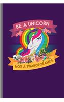 Be a Unicorn: Cute Unicorn Design Perfect for Students, Kids & Teens for Journal, Doodling, Sketching and Notes Gift (6"x9") Dot Grid Notebook to write in