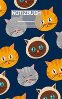 Notizbuch A5 Muster Zeichnung Katze Katzen Cat Cats Haustier Pet: - 111 Seiten - EXTRA Kalender 2020 - Einzigartig - Kariert - Karo - Raster - Geschenk - Geschenkidee