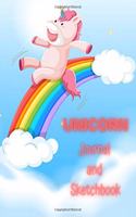 Unicorn Journal and Sketchbook: A Fun Unicorn Journal and Notebook for Kids - A nice large format 8.5 x 0.25 x 11 inches - Perfect for Journal, Doodling, Sketching and Notes or jus