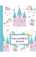 Draw and Write Journal: Grades K-2: Primary Composition Half Page Lined Paper with Drawing Space (8.5