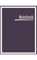 Notebook: College Ruled, Lined, Notebook for School, Work, 1 Subject, Gray Magenta, Soft Cover