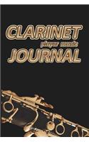 Clarinet Player Music Journal: Music Blank Sheets Notebook for Musicians and Songwriters.(4 Awesome Music Notebooks)