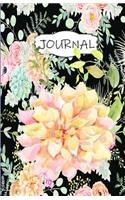 Journal: Blank Dot Grid Paper Bullet Notebook Minimalist Planner For Women Flower Floral #8