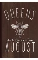 Queens Are Born in August Journal Notebook: Blank Lined Ruled for Writing 6x9 110 Pages