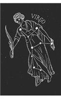 Virgo Zodiac Lined Notebook Journal