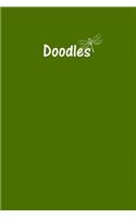 Doodles Journal - Great for Sketching, Doodling, Project Planning or Brainstorming: Medium Ruled, Soft Cover, 6 x 9 Journal, Olive Green, 100 Pages