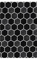 Bullet Journal Notebook Polka Dots and Hexagons Pattern 11