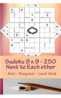 Sudoku 9 x 9 - 250 Next to Each other - Anti - Diagonal - Level Gold