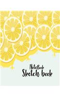 Notebook Sketchbook: Cute Lemon Cover: Notebook Sketchbook, Paper book for Sketching, Drawing, Journaling & Doodling (Sketchbooks), Perfect size at 8" x 10", 120 Pages