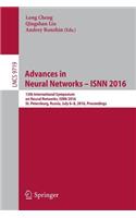 Advances in Neural Networks – ISNN 2016