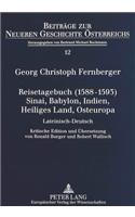 Reisetagebuch (1588-1593) Sinai, Babylon, Indien, Heiliges Land, Osteuropa