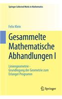 Gesammelte Mathematische Abhandlungen I