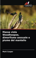 Massa viola Woodhoopoe, dimorfismo sessuale e piume del mantello