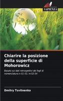 Chiarire la posizione della superficie di Mohorowicz