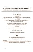 Status of financial management at the U.S. Department of Education