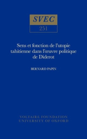 Sens et fonction de l'utopie tahitienne dans l'œuvre politique de Diderot
