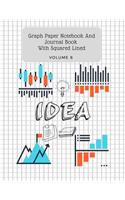 Graph Paper Notebook And Journal Book With Squared Lined
