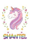 Shantel: Shantel Notebook Journal 6x9 Personalized Gift For Shantel Unicorn Rainbow Colors Lined Paper