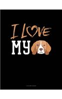 I Love My Beagle: 5 Column Ledger