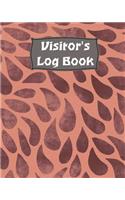 Visitor Log Book: Guest Login Notebook, Record Guest Sign-In, Registration Book. For Signing In and Out, 8 x 10, 75 Single Sided Lined Pages