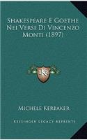 Shakespeare E Goethe Nei Versi Di Vincenzo Monti (1897)