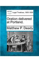 Oration Delivered at Portland.