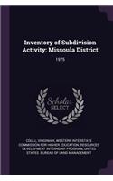 Inventory of Subdivision Activity