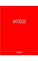 Notebook for Cornell Notes, 120 Numbered Pages, #FOCUS, Red Cover: For Taking Cornell Notes, Personal Index, 8.5"x11", Hashtag Series, Genius Edition