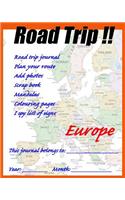 Road Trip! Travel journal for children - Europe