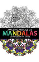 Amazing Animals Mandalas Coloring Books For Adults