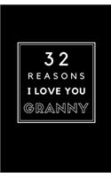 32 Reasons I Love You Granny: Fill In Prompted Memory Book