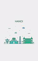 Hanoi Minimalist Travel Notebook [Lined] [6x9] [110 pages]