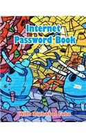 Internet Password Book with Alphabet Tabs: My password logbook: Robotic wall Art Cover: Size 7.5x9.25
