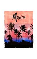 Mexico: Mexican Holiday Christmas Notebook With Lined College Ruled Paper For Taking Notes. Stylish Tropical Travel Journal Diary 7.5 x 9.25 Inch Soft Cover