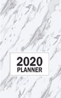 2020 Planner: 8.5"x11" Marble Swirls Patterns 2020 Planner Yearly Agenda (1 January - 31 December 2020 )