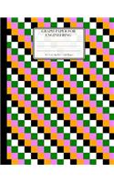 Graph Paper for Engineering. 8.5" X 11." 120 Pages: Square Grid Paper, Graph Ruled Notebook. 5x5 Grids Per Inch. Coordinate Paper. Orange Pink Green White and Black Colors Square Pattern Cover.