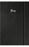 Zoey: Personalized Name Simulated Leather Notebook Journal Diary Sketchbook with Lined Pages
