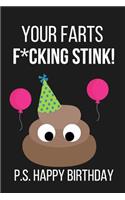 Your Farts F*cking Stink! P.S. Happy Birthday