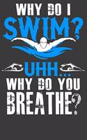 Why Do I Swim?: Swimmer Gifts for Men Women Boys Girls. Swimming Notebook. 8.5 x 11 size 120 Lined Pages Swimming Journal.