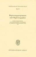 Regierungsprogramme Und Regierungsplane