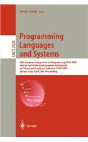 Programming Languages and Systems: 10th European Symposium on Programming, ESOP 2001 Held as Part of the Joint European Conferences on Theory and Practice of Software, ETAPS 2001 Geno(2028 Lecture Notes in Computer Science)