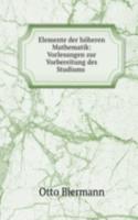 Elemente der hoheren Mathematik