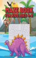 Maze Book For Kids Ages 4-8