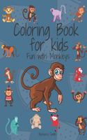 Coloring Book for kids Fun with Monkeys