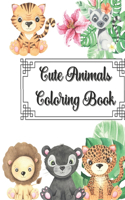 Cute Animals Coloring Book: For Kids 3-5 years