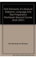 Elements of Literature Alabama: Language Arts Test Preparation Workbook Second Course